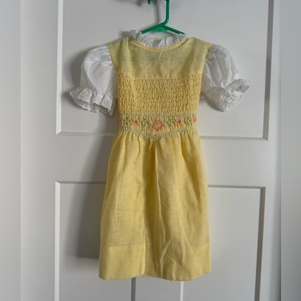 Vintage Polly Flinders hand smocked dress size 6X